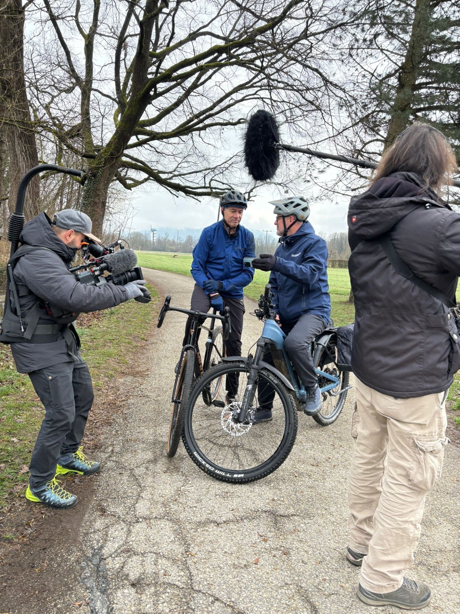BR-Dreharbeiten zum BikeTaxiTeller