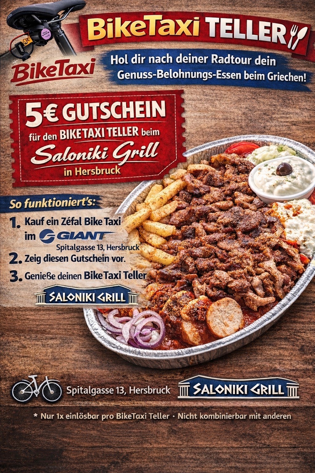 5 Euro Gutschein f&uuml;r den BikeTaxiTeller